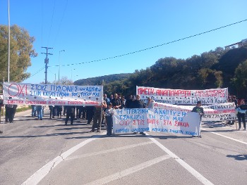 Το μπλόκο που στήθηκε στα Χανιά