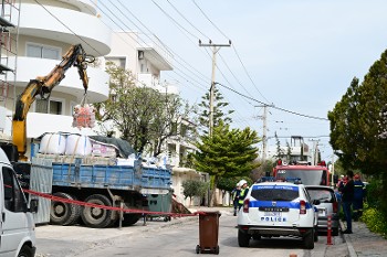 Από το σημείο του «ατυχήματος» στη Βούλα την περασμένη βδομάδα